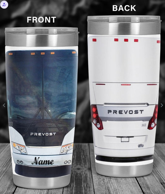 Prevost  Bus -Curved Stainless Steel Tumbler (30oz)