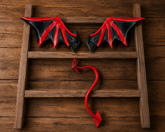 Devil Wings & Devil Tail - Halloween home décor