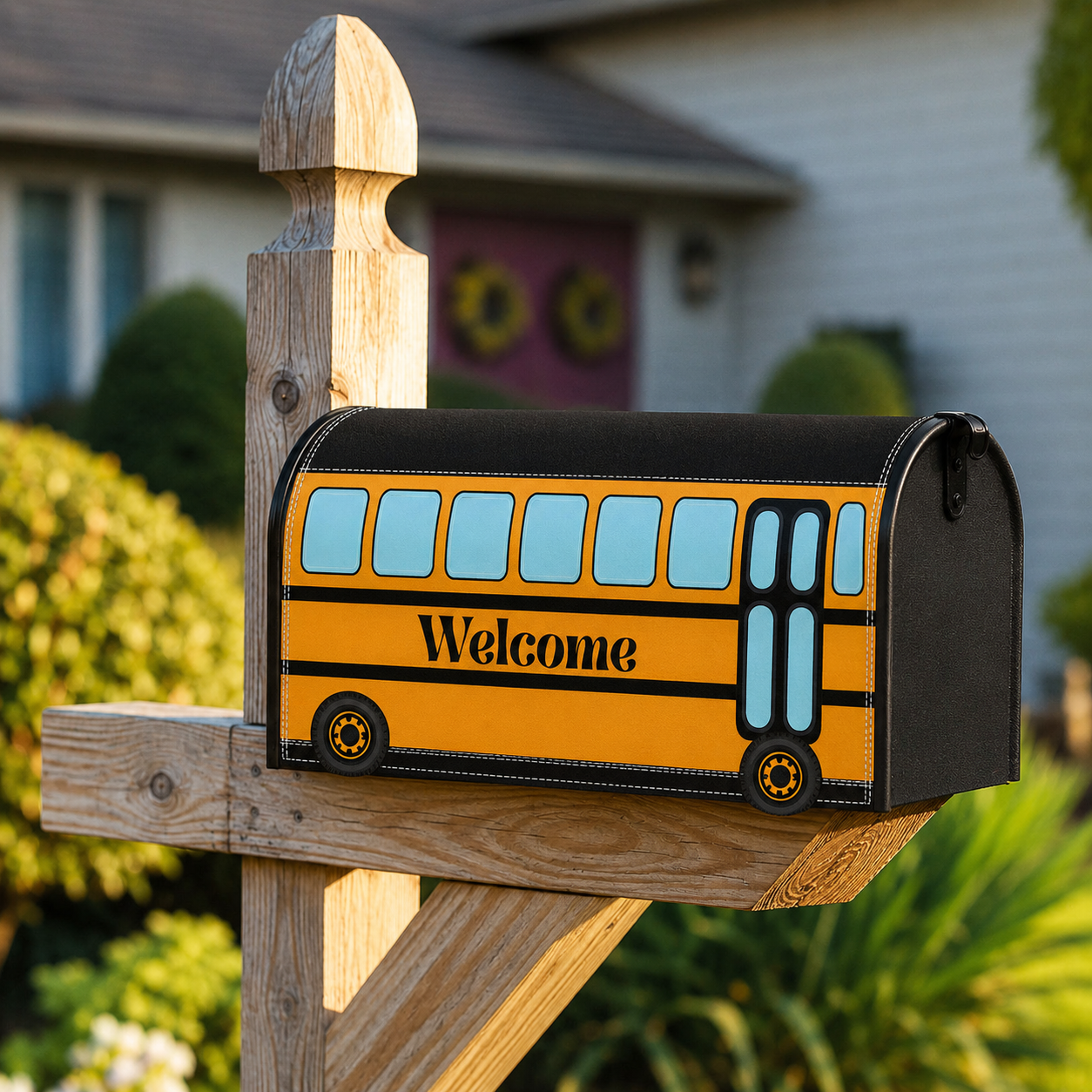 School bus Magnetic Mailbox Cover