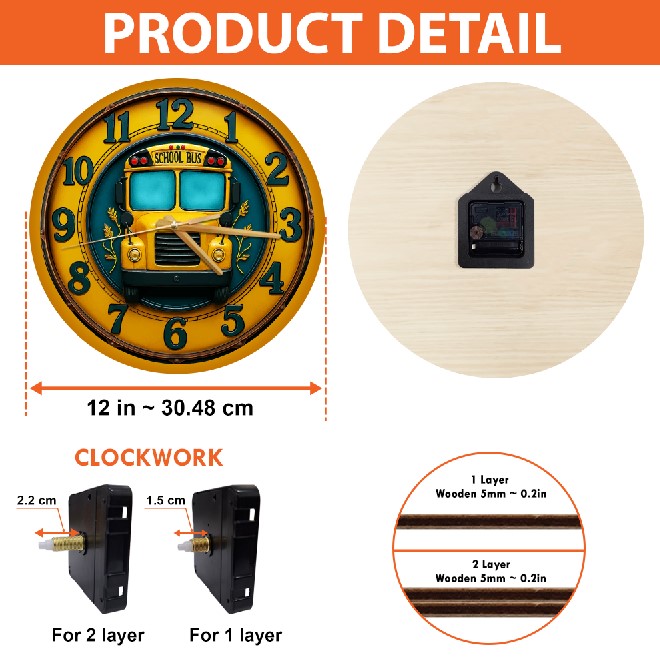School bus Wall Clock