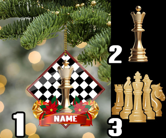 Christmas Ornament for Chess Lovers - Custom Personalized