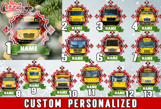 School bus Ornament - Ver7