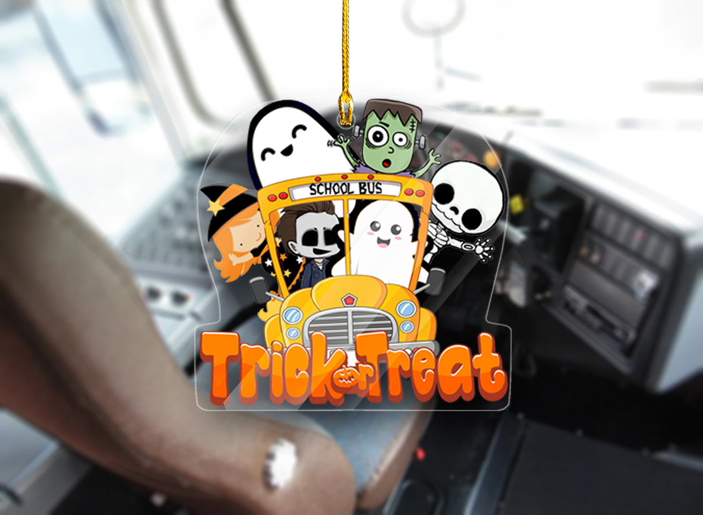 trick or treat Ornament for School Bus Team