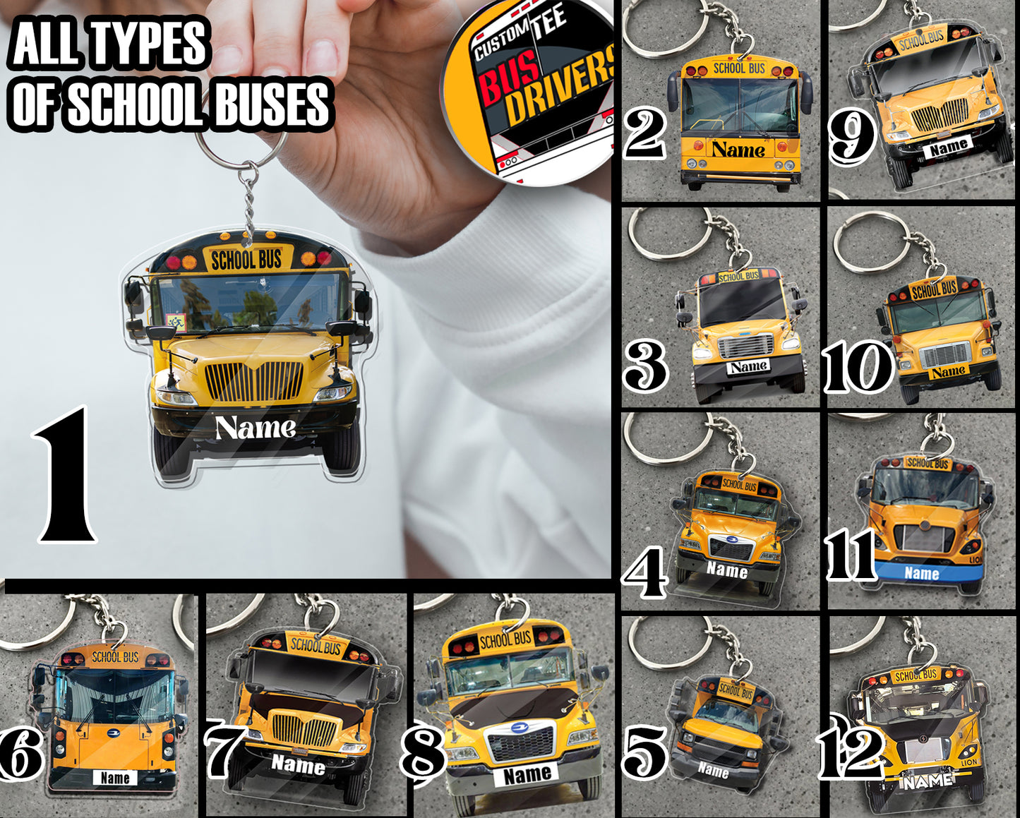 School Bus Keychain Collection – The Happy Box For U