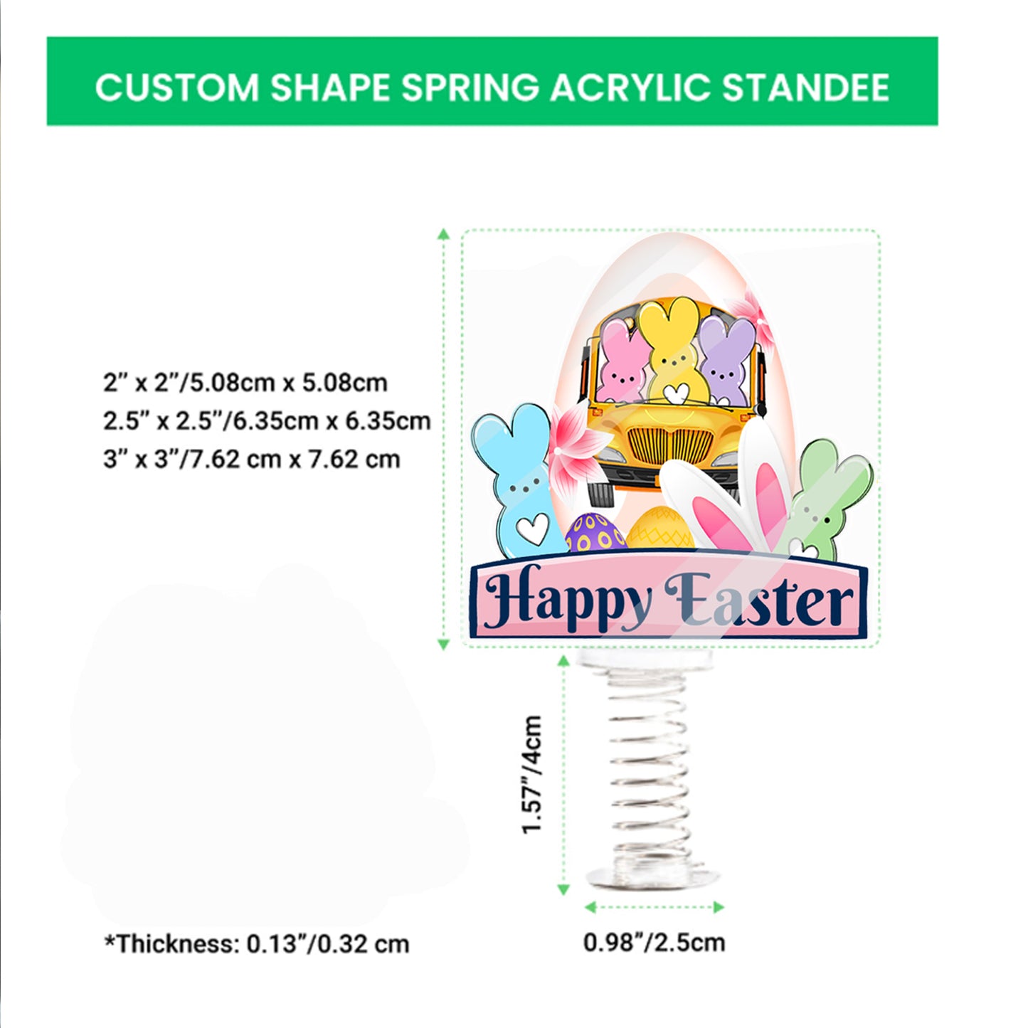Easter standee for school bus lovers