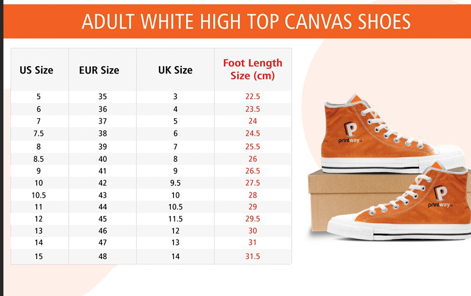School bus High Top Canvas Shoes