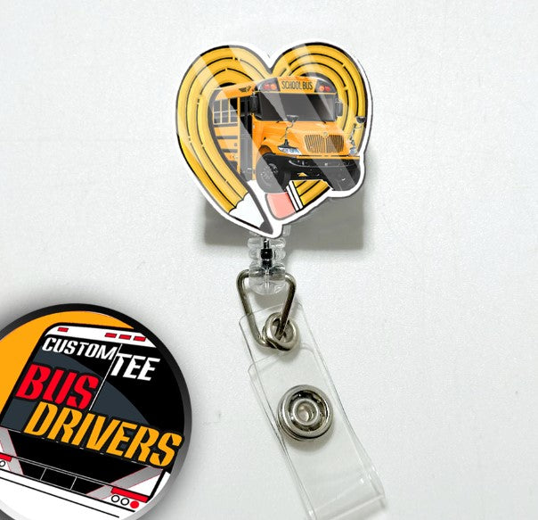 School bus Custom Shape Badge