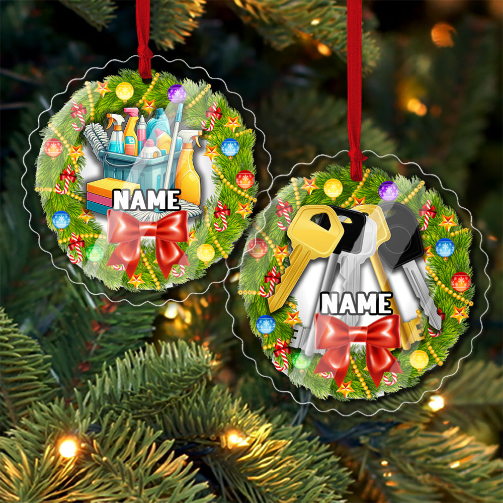 Christmas Ornament for Custodian & Janitor - Custom personalized