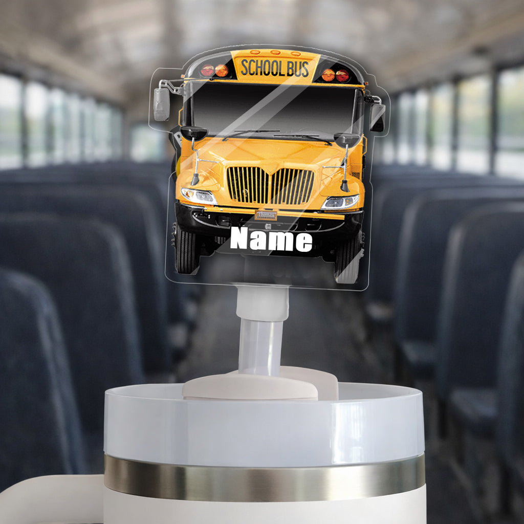School Bus Straw Topper - Customize