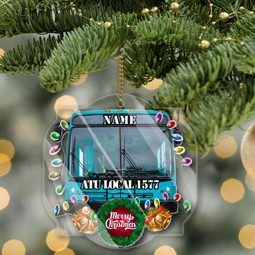 Transit bus Christmas Ornament