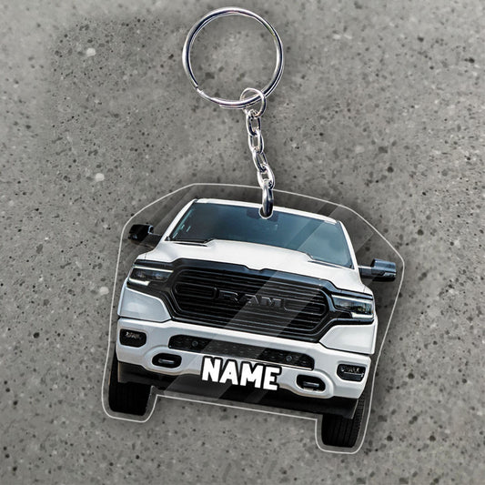 Transparent Acrylic Keychain - RAM 1500 (Personalizable)