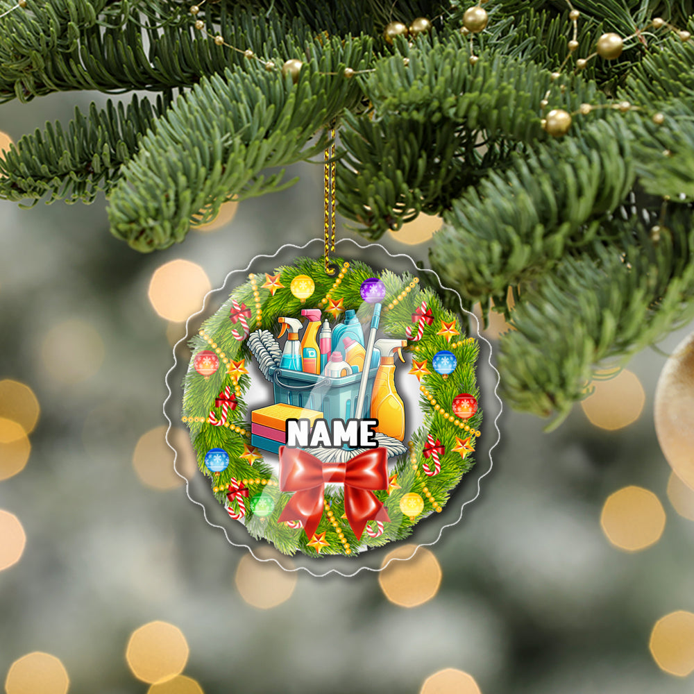 Christmas Ornament for Custodian & Janitor - Custom personalized