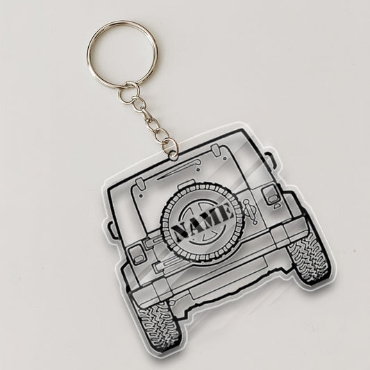 Transparent Acrylic Keychain- for Jeep Lover 2 (personalize)
