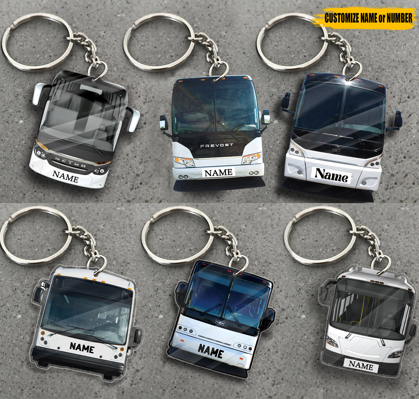 Transparent Acrylic Keychain 33 -  MCI D4500 CT ( Personalizable )