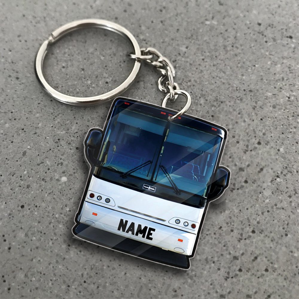 Transparent Acrylic Keychain - Van Hool( Personalizable )