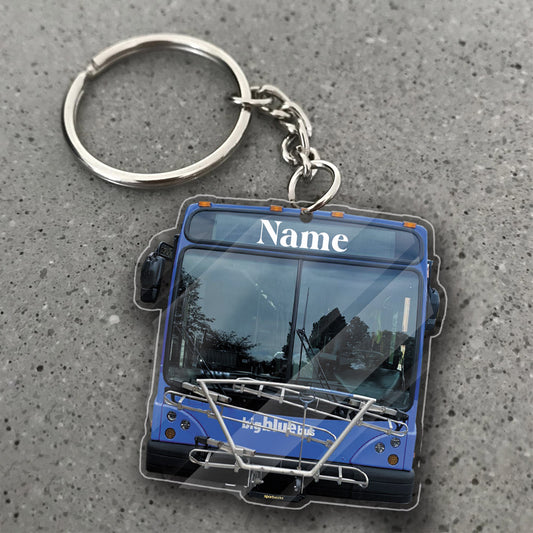 Transparent Acrylic Keychain  - Big Blue (personalize) (25pcs)
